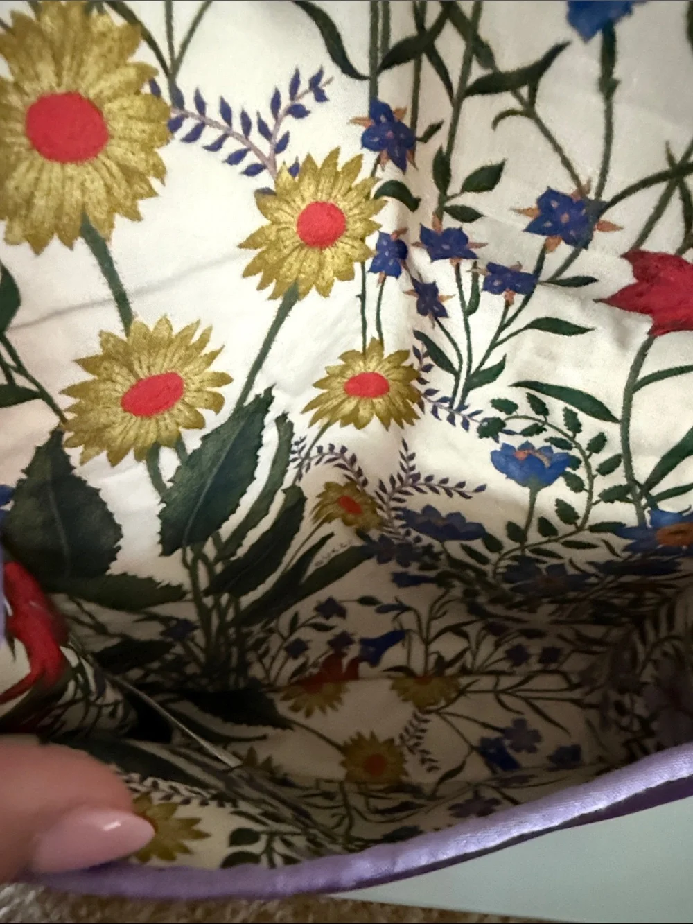 Gucci Lavender Satin Cosmetic Pouch